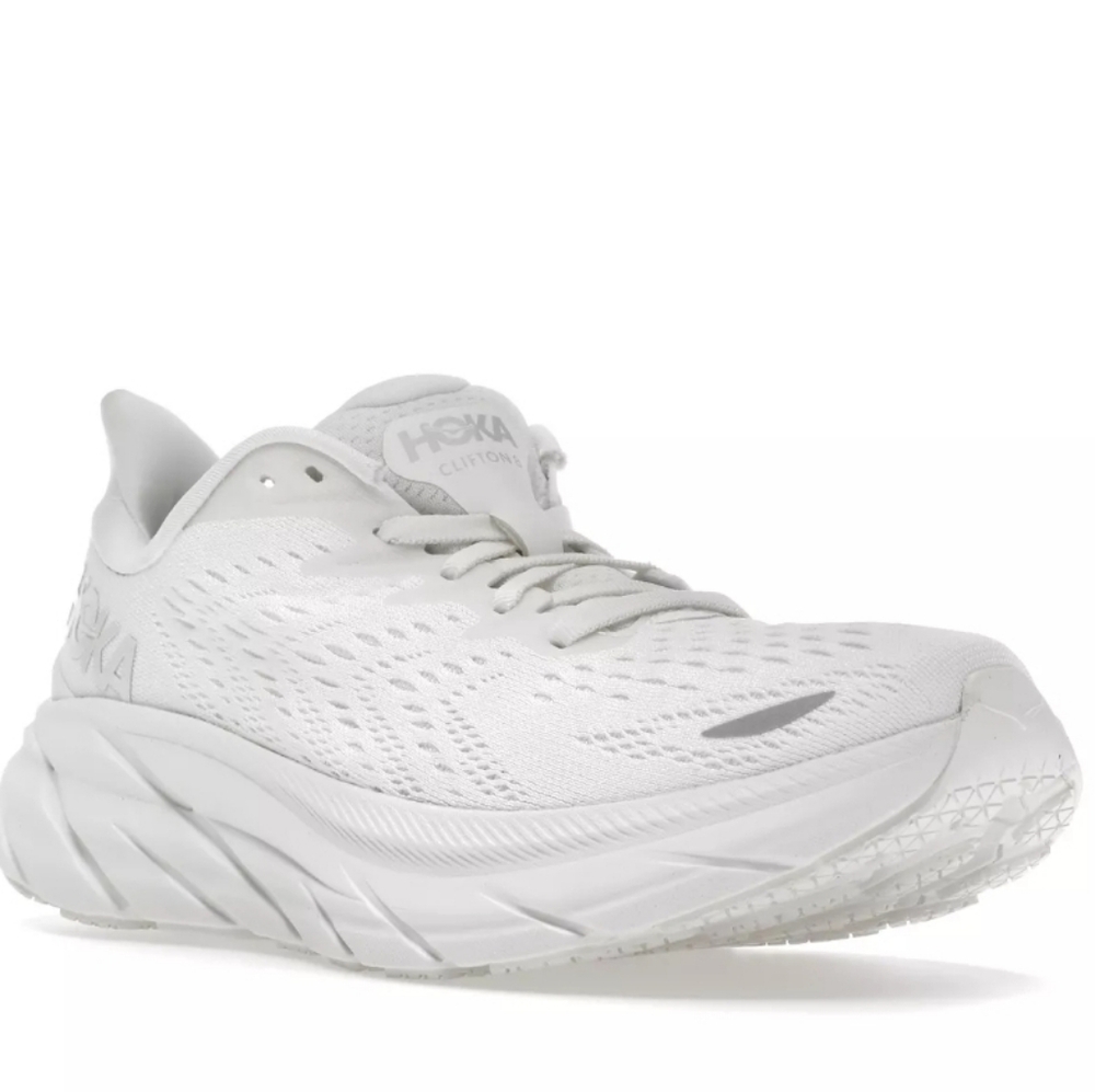 Hoka One One Clifton 8 White - 1119394-WWH Women's Size 10